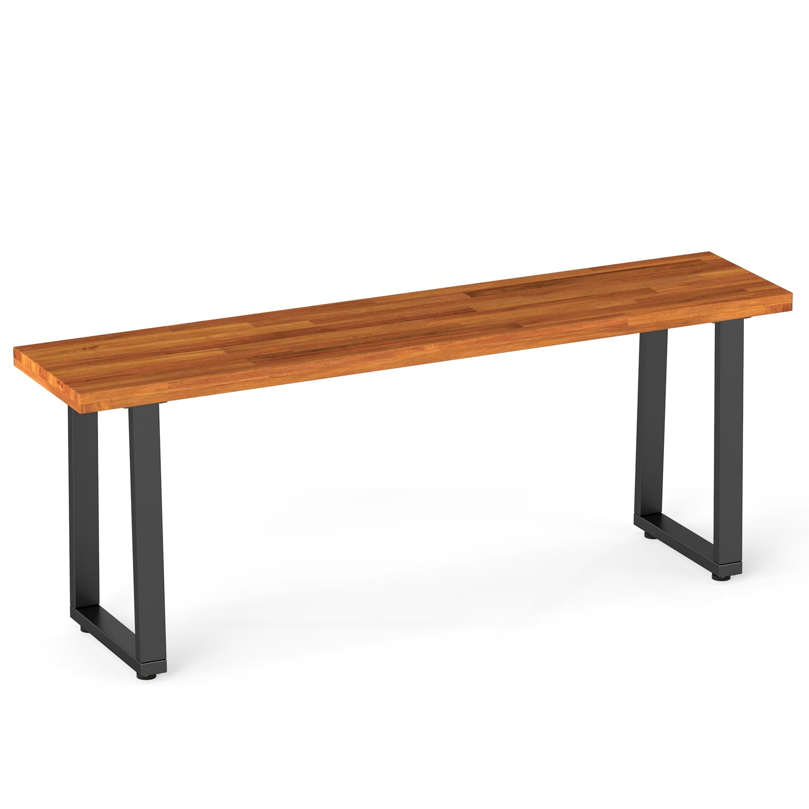 Tangkula Acacia Wood Outdoor Bench(47" x 10.5" x 18",1/2)